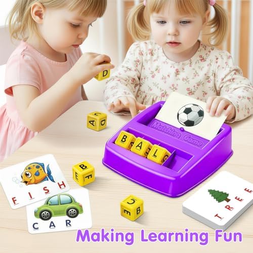 HahaGift Toddler Girl Toys Age 3 4 5 6 7，Matching Letter Game Preschool Learning Educational Toys for Kids 3-8 Year Old Boys Girls, Best Christmas Birthday Toy Gift for 3 4 5 Years Old Kindergartener - Image 2