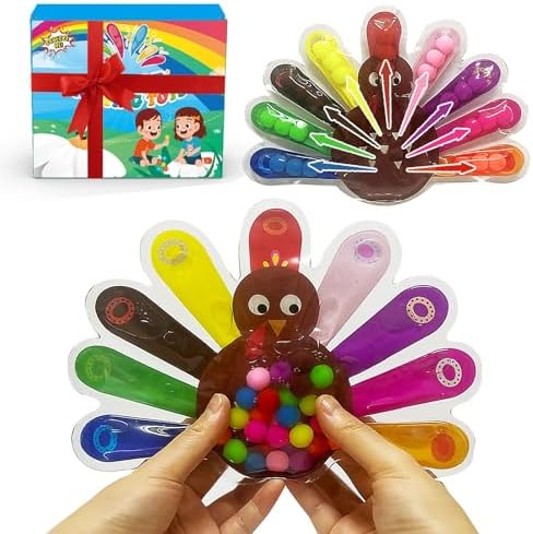 Color Sorting Toys, Squeeze Sensory Fidget Toys for Toddlers, Fine Motor Skills Sensory Toy, Montessori Learning Toys for Preschool Learning, Sensory Activity Toy for Kids 3+ & Adults by GYsomer
