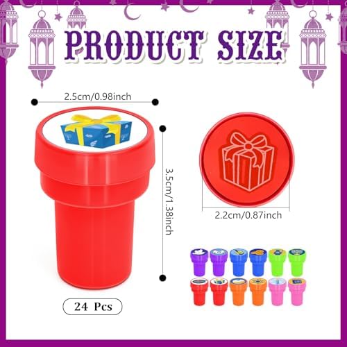 Cinrobiye 24 Pcs Hanukkah Stampers Party Favor Set, Cute Jewish Holiday Stamps for Kids Hanukkah Celebration, Classroom Rewards, Goody Bag Fillers, Holiday Party Supplies - Image 2