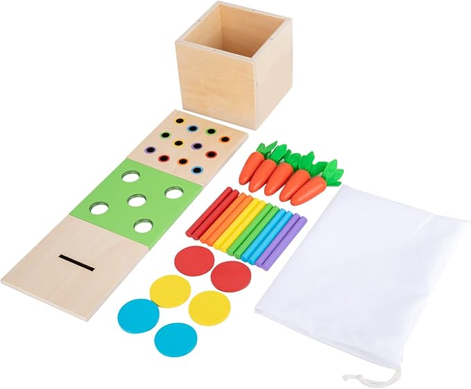 Adena Montessori 3 in 1 Wooden Play Kit for Babies 6-12 Months - Image 8