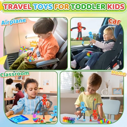 12Pack Sensory Autism Toys for Tollder Kids, Airplane Travel Road Trip Restaurant Toy for Age 3-5 5-7 Fidget Classroom Must Have Treasure Prize Autistic ADHD Easter Basket Stuffers Gifts - Image 5