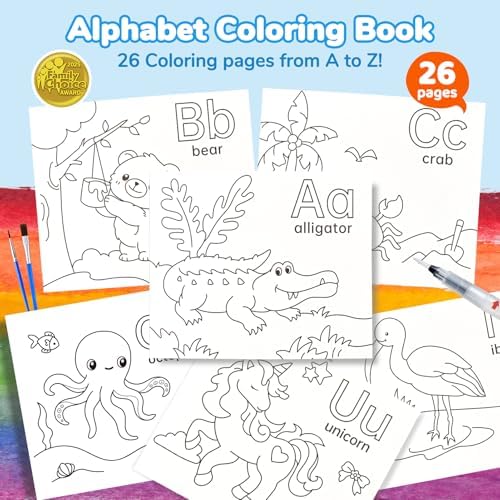 JoyCat Paint with Water Coloring Books for Toddlers (Animal & Alphabet) - Image 3