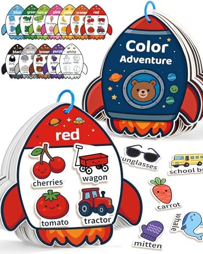 Montessori Busy Book Color Sorting Toys for Kids Ages 3+, Preschool Learning Activities & Educational Toys, Children Quiet Book with Sensory Fine Motor Skills Matching Games for Boys Girls by Unknown