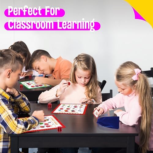 Family Bingo Game, Alphabet Animal Sight Word and Number Bingo Board Game, Counting and Matching Skills Classic Educational Game for Kindergarten and Preschool Kids, Perfect for Home and Classroom - Image 5
