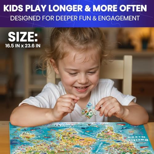 100 Puzzles for Kids Ages 4-6 - Educational Map Kids Puzzles Ages 6-8 - Image 4