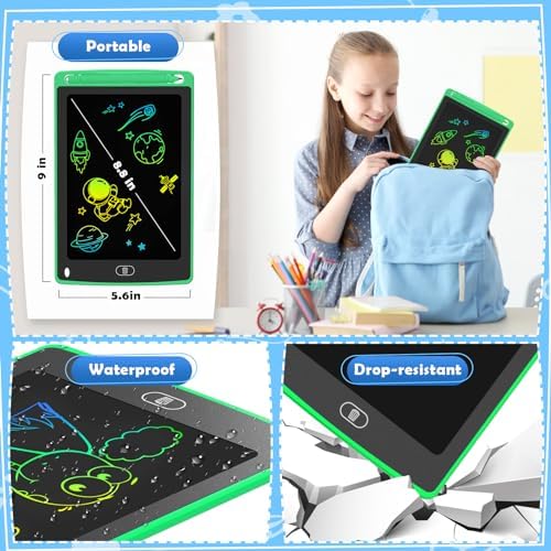 4 Pack LCD Writing Tablet for Kids, 8.5 Inch Colorful Doodle Board Drawing Tablet, Educational Learning Toys Birthday Gifts for Boys Girls Age 3 4 5 6 7 8 - Image 6
