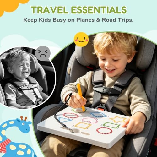 GAMENOTE Magnetic Shapes Lines Tracing Board Double Sided, Pencil Control - Image 2