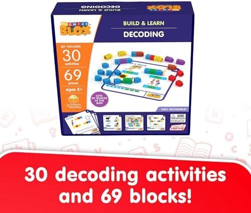 Junior Learning Rainbow Phonics Blox Decoding Phase 3-30 Activity Cards - Image 2