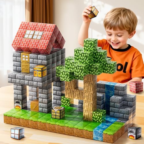 Magnetic Blocks Toys for Kids, 200PCS Magnetic Building Blocks, STEM Montessori Sensory Stacking Toy for Boys Girls Age 3 4 5 6 7 8 9 10, Christmas Birthday Gifts for Boys and Girls Age 3+ - Image 5