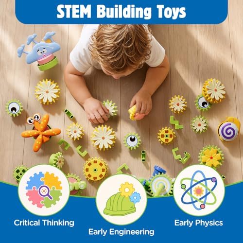 4 in 1 STEM Gear Toys for Kids Ages 3+, Educational Building Blocks, 71Pcs - Image 6