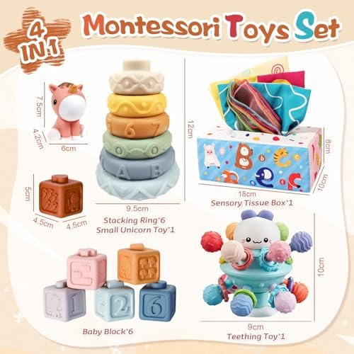 Montessori Toys for 6-12 Months, 4 in 1 Baby Toys for 6 Month Old - Image 2