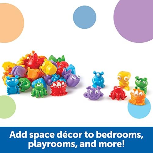 Learning Resources Grab & Sort Fine Motor Alien Counters - 37 Pieces, Ages 3+ Toddler Learning Toys, Math Counters for Kids, STEM Toys for Kids, Preschool Must Haves, Math Manipulatives - Image 4