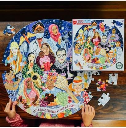 eeBoo 100 Piece Puzzle for Kids - International Women's Day Children's Puzzle Celebratory, Large Pieces for Small Hands to Develop Motor Skills - Image 5
