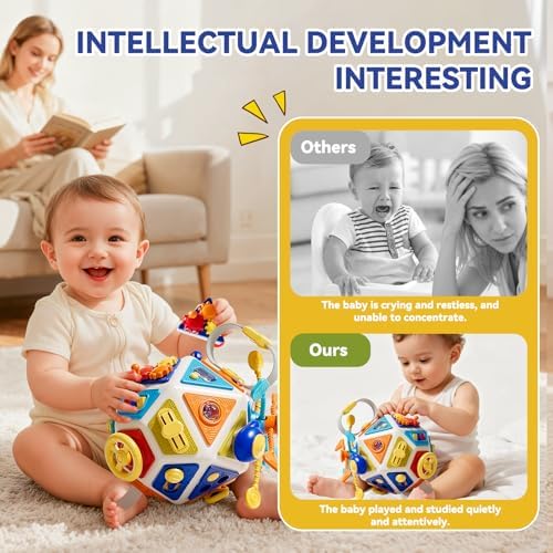 22 in 1 Toddler Busy Board Activity Cube Toys, Montessori Sensory Learn Toy - Image 4