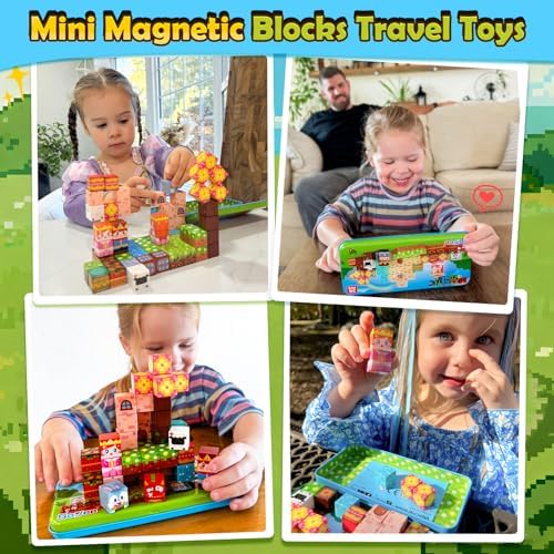 Mini Magnetic Blocks, Portable Building Cubes Travel Toys for Kids Ages 4-8 - Image 6