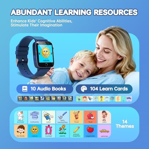 Smart Watch for Kids with 26 Puzzle Games, HD Touch Screen Kids Watch, Camera, Music Player, Alarm Clock, Calculator, Pedometer, Learn Card - 12/24hr Toys for Age 3-12 Year Old, Birthday Gift for Boys - Image 5