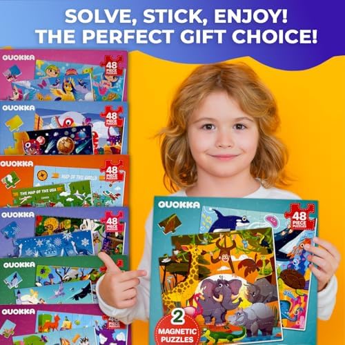 Magnetic Puzzles for Toddlers 3-5 - 2x48 Pieces Travel Games for Kids 2-4 - Image 6