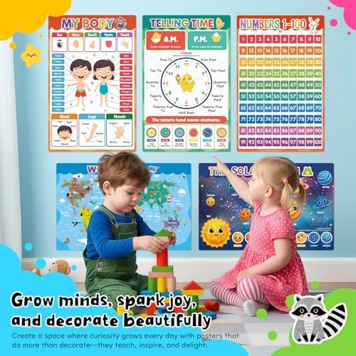 slapaflife 16 Learning Posters for Toddlers Ages 1-3,Educational Posters for Preschool, Kindergarten, and Homeschool Classroom Decor - Image 3