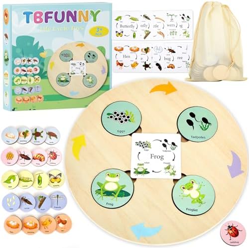 Life Cycle Toys for Kids Educational Science Kits, Montessori Toys for 3 4 5 6+ Years Old, Preschool Science Learning Easter Valentines Toys Gift for Toddler Boys & Girls by TBFUNNY