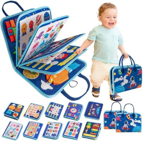 Montessori Busy Board & Busy Book 25+ Activities for Toddlers, Sensory Toy by Unknown