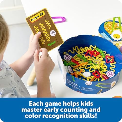 Learning Resources Noodle Knockout Fine Motor Game - Games for Kids Ages 4-8, Toddler Board Game, Educational Matching Kids Games, Preschool and Kindergarten Classroom Game, Gifts for Toddlers - Image 6