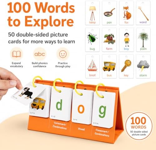 Alened Phonics Flash Cards Sentence Building for Kids, Learn to Read Sight Words Phonics Flashcads, Special Education Homeschool Classroom Supplies - Image 5