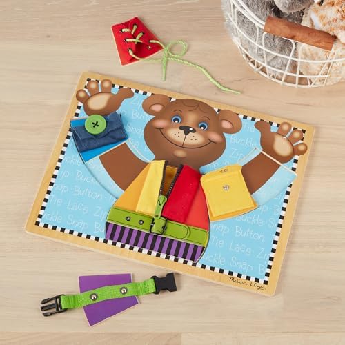 Melissa & Doug Basic Skills Wooden Puzzle Dress-Up Activity Board - Image 6