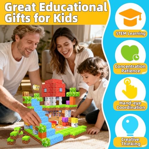 EchoPlan Magnetic Blocks, 200PCS Magnetic Building Blocks for Kids Ages 3+ - Image 6