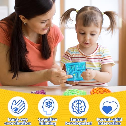 Squishy Toys Sensory Fidget Toys for Kids: 4 Pack Maze Sensory Toys for Autism - Fidget Toys with Filled Goo for Calming Down Classroom Travel - Image 3