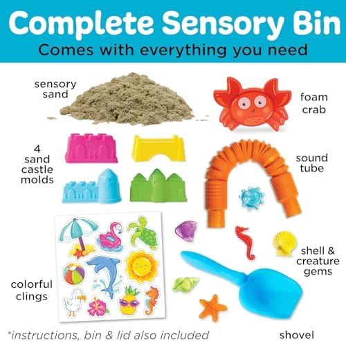 Creativity for Kids Sensory Bin: Beach - Toddler and Preschool Toys, Sensory Box with Toys for Toddlers, Kids Gifts for Toddler Boys and Girls (Ages 3+) - Image 2