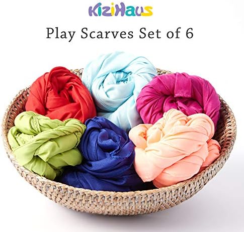 Play Scarves Set of 6 with a Storage Bag for Kids - Image 5