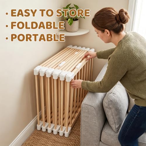 Extra Large Wooden Baby Playpen，Adjustable Play Yard for Babies and Toddlers, Baby Activity Center with Child Proof Lock, Easy to Assemble, Foldable Play Pen 12Panel - Image 4