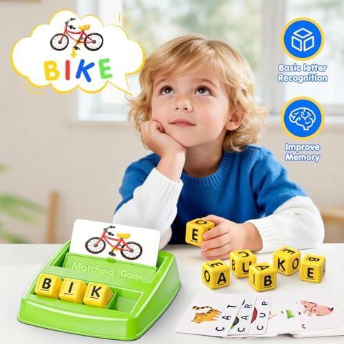 Matching Letter Game for 3 4 5 Year Old Girls Gifts, ABC Learning Toys for Kids Age 3-5, Educational Spelling Games Toys for Toddler Age 4-8, Preschool Birthday Gifts for 2 3 4 5 Year Old Boys Girls - Image 4