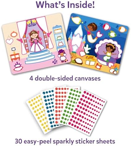 Skillmatics Dot It Sticker Art – Unicorns & Princesses Sparkle, Craft Kit - Image 3