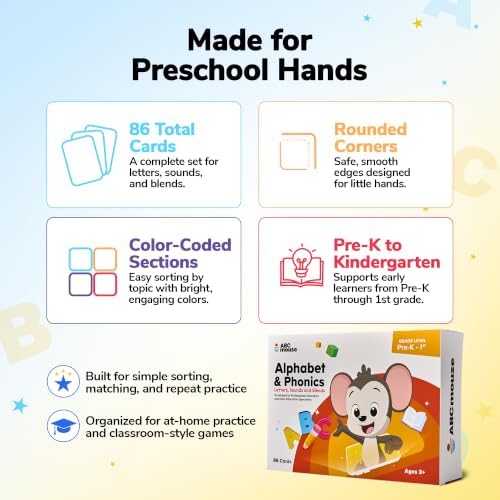 ABCmouse Alphabet and Phonics Flashcards for Kids Ages 3+, 86 Cards for Learning Letters and Sounds, Preschool and Kindergarten Reading Tools, Level 1: Beginner Series - Image 3