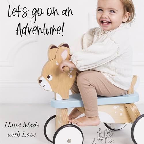 Le Toy Van - Petilou Wooden Ride On Deer Push Along Toy for Toddlers | Suitable for Boy Or Girl 1 Year Old +, Small - Image 3
