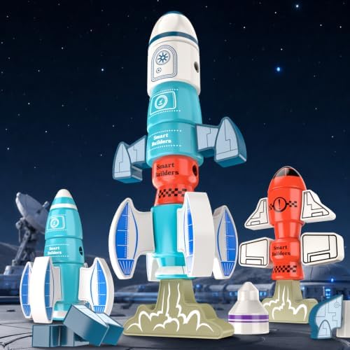 Magnetic Robot Building Toy, STEM Magnet Rocket Toys Set for Kids Age 3-5 by Unknown