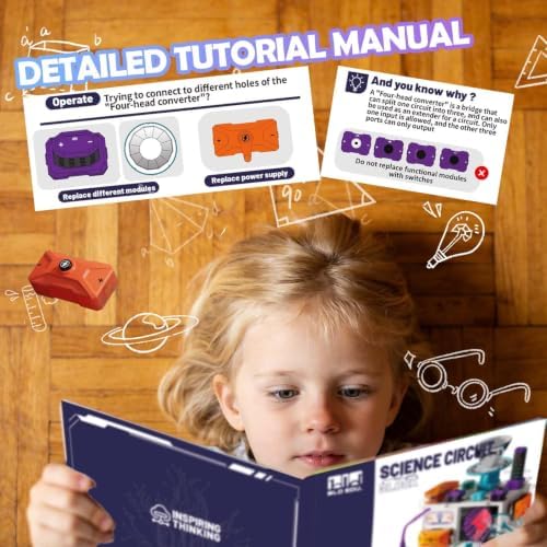 STEM Electronics Kit for Kids 3+, 45 Circuit Parts, 380 Experiments - Image 4