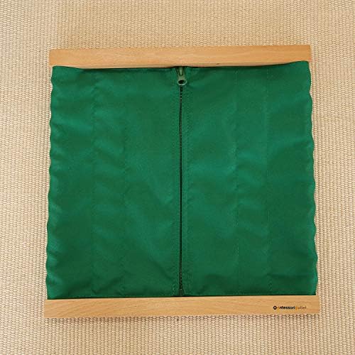 MONTESSORI OUTLET Montessori Practical Life Frames for Fine Motor Skills & Independence Development | Zipping Frame to Learn to Zip Clothes (Ages 3-6) - Image 2