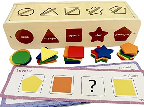 Dailyfunn Montessori Toys Color&Shape Sorting Learning Matching Box for Baby Toddlers 1-3 Year Old - Image 4