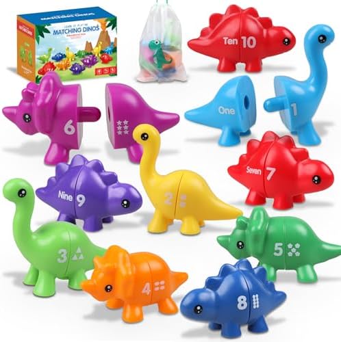 Toddler Dinosaur Montessori Toys for 1 2 3 4 Year Old Boy Girl Birthday Gift - Kids Preschool Learning Activities Educational Travel Outdoor Sensory Toys for Toddlers 1-3 - Baby Toys 12-18 Months by Anzimo