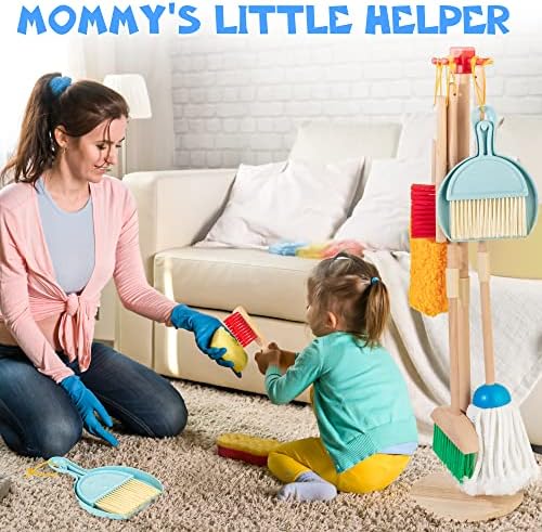 WOODMAM Wooden Kids Cleaning Set, Toddler Cleaning Toys with Broom and Mop - Image 5