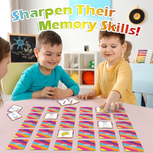 Aizweb First Words Match Game,Memory Game,52 Pcs Toddler Baby Flash Cards,Educational Toys for Pre K Preschool Kindergarten Learning Activities,Speech Therapy Materials Classroom Must Haves - Image 2