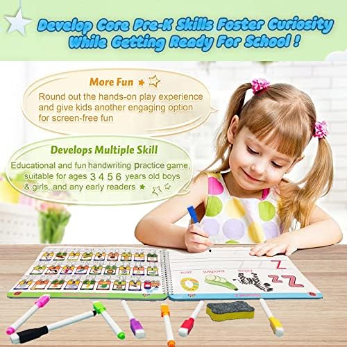 ALIANFLY Preschool Learning Activities Educational Workbook - Toddler Prek Montessori Handwriting Practice Activity Tracing Toys Busy Book for Kids, Autism Learning Materials and ABC Learning Book - Image 2