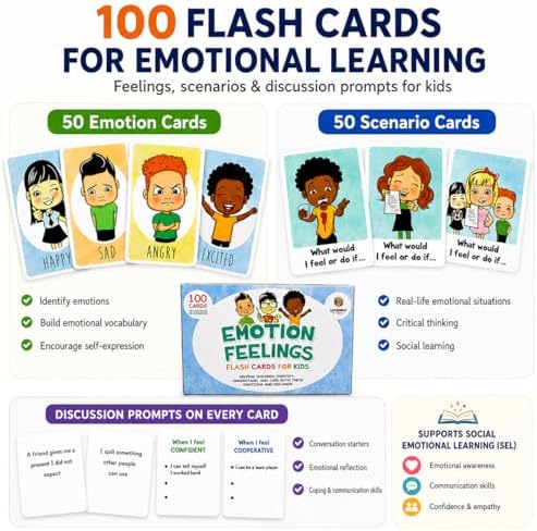 Emotion Cards for Kids – 100 Feelings & Emotion Flash Cards - Image 2