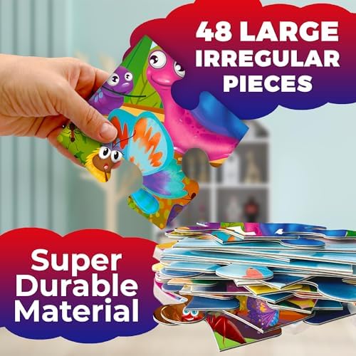 Giant Floor Puzzles for Kids Ages 4-6 - 2x3 Feet Extra-Thick 48 Pieces - Image 3