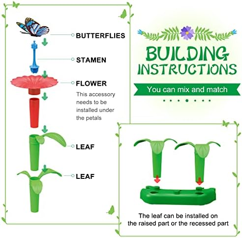 SpringFlower Flower Garden Building Toys, for Girls 3 4 5 6 7 Years Old - Image 4