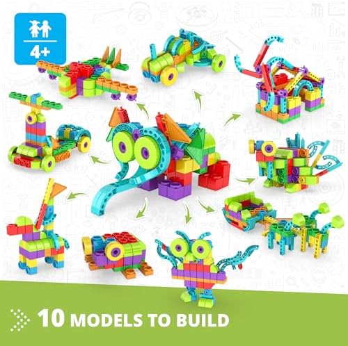 Engino QBOIDZ, Elephant Explorer, Building Blocks Ages 4+, STEM Toys for Boys & Girls, Building Toys, Preschool Educational Set, Montessori (10 Models) - Image 2