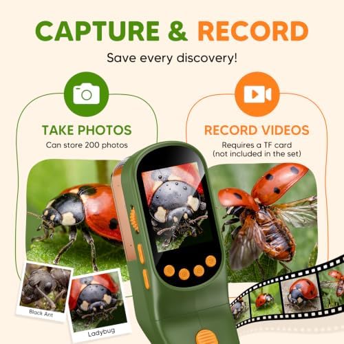 Bug Catcher for Kids with Kids Microscope, 500X Zoom Camera Toy - Image 4