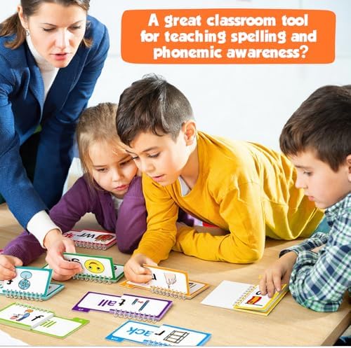 Phonics Flash Cards Word Family Build Book,Learn to Read 30 Read and Rhyme Flip Books,Sight Words Flash Cards Kindergarten Phonics Flip Books for Kids Classroom Homeschool Preschool Learning Activity - Image 4